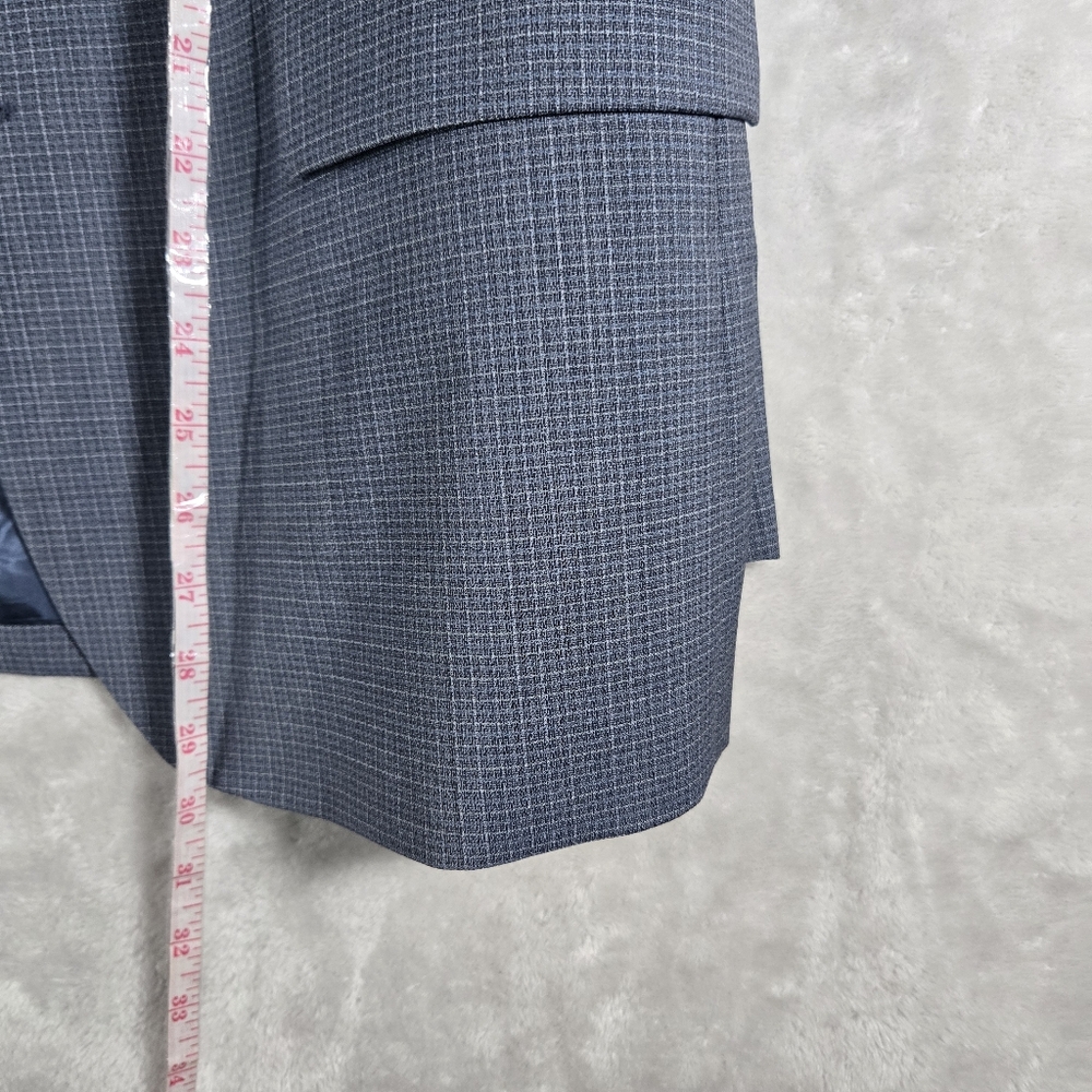 Paul Smith Designer Men’s Suit Soho Fit Blue 42R Jacket 36 Waist Unhemmed Plaid - Picture 9 of 16